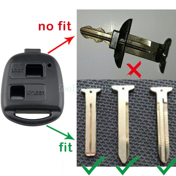 2 Button Remote Key Fob Shell For Toyota Corolla 2001 2002 2003 2004 2005 2006