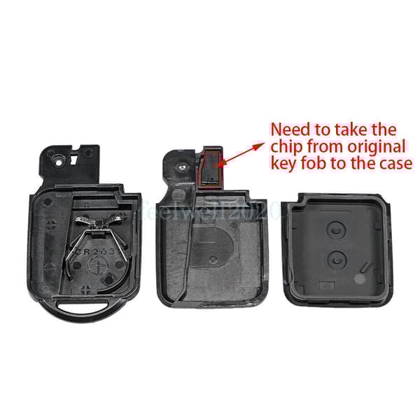 For Nissan Qashqai 2008 2009 2010 2011 2012 2013 Remote Key Fob Case 2 Button