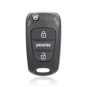 For Kia Picanto 2 / 3 Button Flip Key Remote Shell Fob Case Cover Battery CR2032