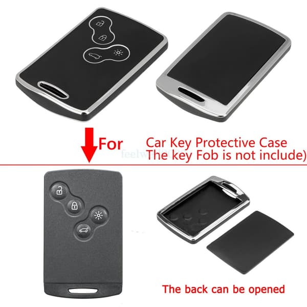 4 Button Smart Remote Key Case Fob Cover For Renault Laguna Megane Scenic Clio