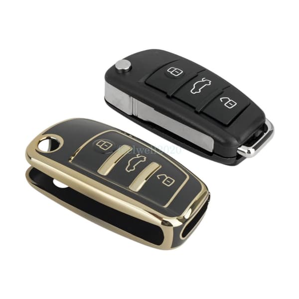 TPU Key Cover Protective For Audi A1 A3 A6 Q5 TT Remote Key Fob Case 3 Buttons