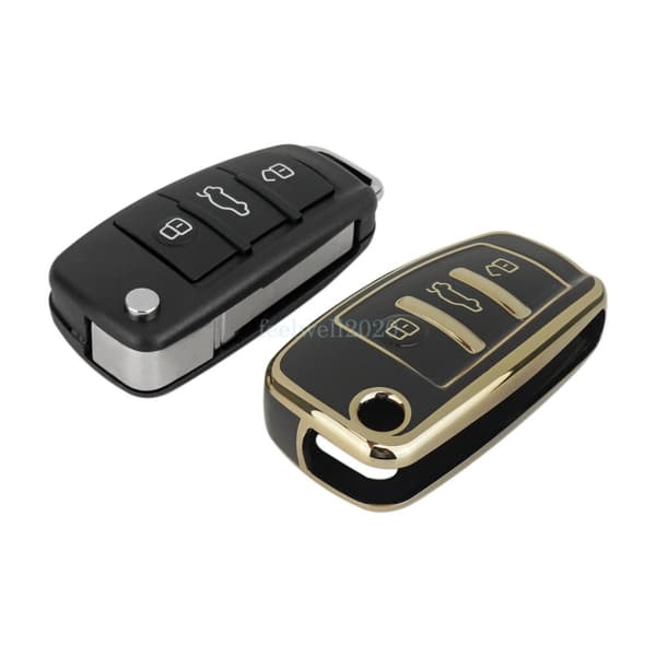 TPU Key Cover Protective For Audi A1 A3 A6 Q5 TT Remote Key Fob Case 3 Buttons