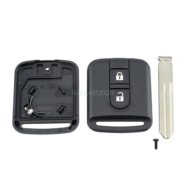 For Nissan Micra X-Trail Qashqai Almera NV200 2 Button Remote Car Key Fob Case