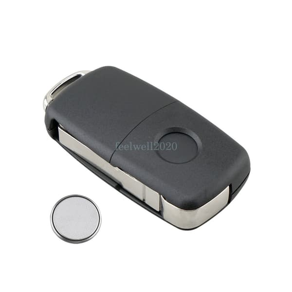 2 Button Key Case Shell + Battery For VW Transporter T5 Polo Golf UP Remote Fob