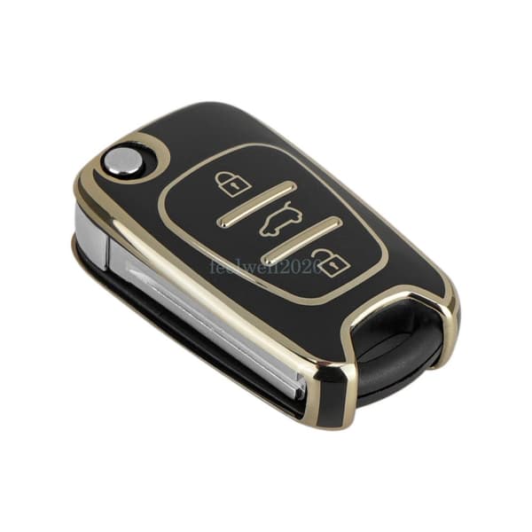 3 Button Flip Key Fob Case Cover For Hyundai I20 I30 Kia Ceed Pro Sportage Rio