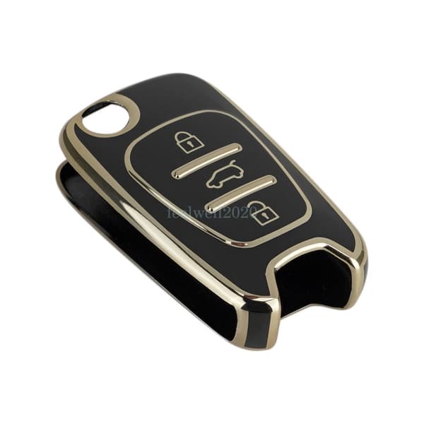 3 Button Flip Key Fob Case Cover For Hyundai I20 I30 Kia Ceed Pro Sportage Rio