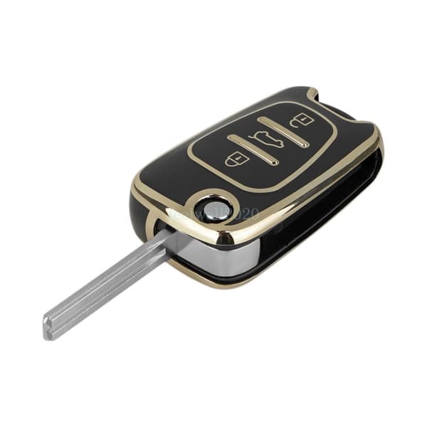 3 Button Flip Key Fob Case Cover For Hyundai I20 I30 Kia Ceed Pro Sportage Rio