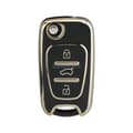Pikkukuva 7 / 7: 3 Button Flip Key Fob Case Cover For Hyundai I20 I30 Kia Ceed Pro Sportage Rio