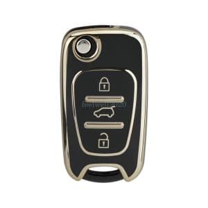 3 Button Flip Key Fob Case Cover For Hyundai I20 I30 Kia Ceed Pro Sportage Rio