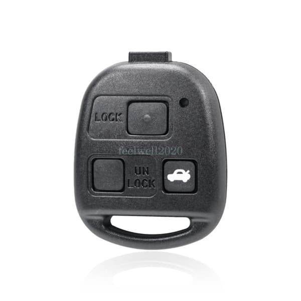 3 Button Key Fob Case Rubber Pad for Toyota Land Cruiser Corolla Yaris Avensis