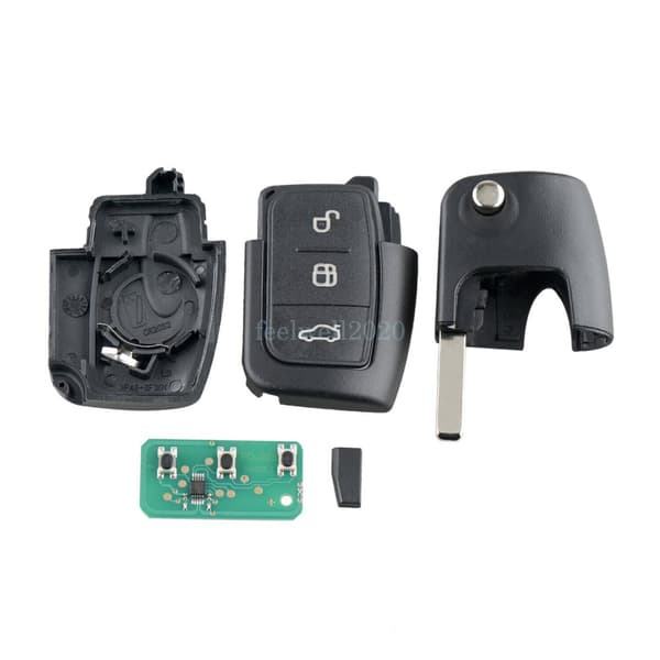 3 Button 433Mhz Flip Remote Key Fob 4D63 For Ford Focus Fiesta Mondeo Ecosport