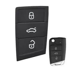 3 Buttons Replacement Rubber Pad Remote Key Shell For VW Polo Golf 7 MK7 Tiguan