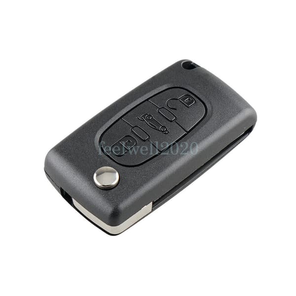 3 Button Remote Flip Key Fob Case For Peugeot 207 407 307 CC 308 SW Partner 607