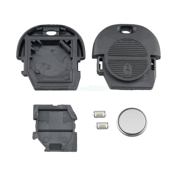 2 Button Remote Key Fob Shell For Nissan Navara Pickup Almera + CR2025 Battery