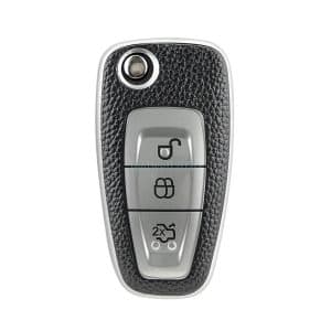 For Ford Fiesta Focus Transit Tourneo TPU Remote Flip Key Fob Cover Case 3Button