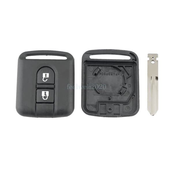 2 Button Car Key Fob Shell Case + Blade For Nissan Navara Micra Qashqai Note