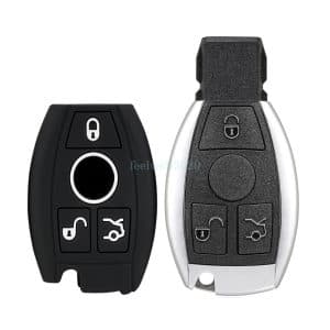 Key Fob Shell + Silicone Cover For Mercedes Benz S55 S65 AMG S500 S600 S350 2006