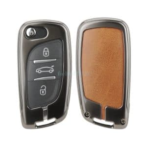 Orange/Black/Gray Key Cover Protective Case For Peugeot 207 307 Citroen C2 C3