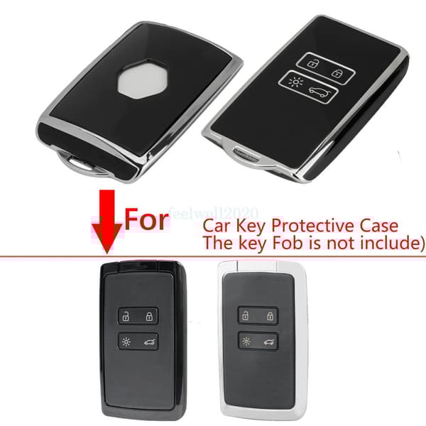TPU Car Key Shell Cover Fob For Renault Koleos Kadjar Espace Clio Megane Captur