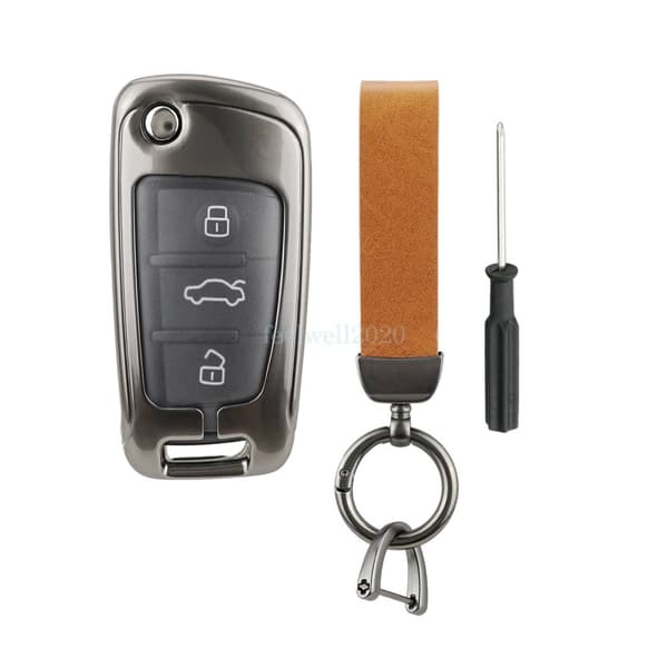 Flip Car Remote Key Cover Fob Case Shell For Audi A1 S1 A3 S3 RS4 A4 A6 TT Q3 Q7