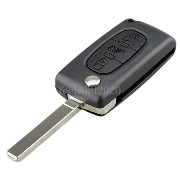3 Buttons Remote Car Key Fob Case For Citroen Berlingo Dispatch Peugeot Partner