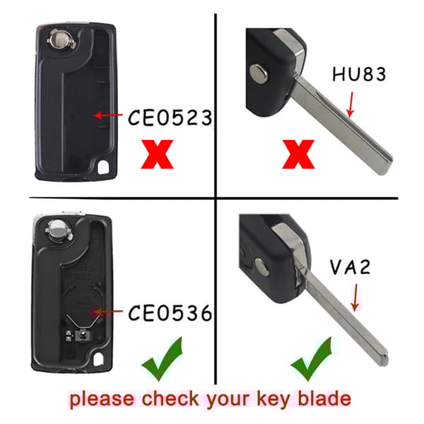 3 Buttons Remote Car Key Fob Case For Citroen Berlingo Dispatch Peugeot Partner