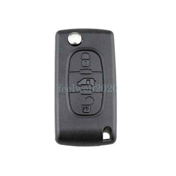 For Peugeot Expert Partner Centre 3 Button Remote Flip Key Fob Case VA2 Blade