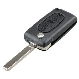For Peugeot Expert Partner Centre 3 Button Remote Flip Key Fob Case VA2 Blade