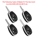 Miniatyrbilde 3 av 7: 2 Button Remote Key Cover Fob Shell For Renault Clio Dacia Duster Logan Sandero