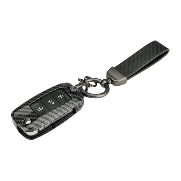 Carbon Fiber Remote Key Cover For VW Golf MK5 Passat Beetle Bora Polo Skoda Seat