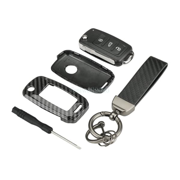 Carbon Fiber Remote Key Cover For VW Golf MK5 Passat Beetle Bora Polo Skoda Seat