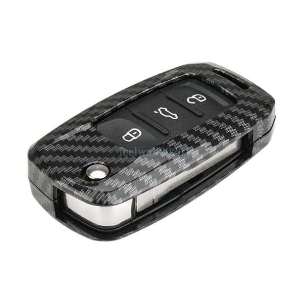 Carbon Fiber Remote Key Cover For VW Golf MK5 Passat Beetle Bora Polo Skoda Seat