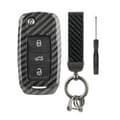 Miniatyrbillede 1 af 7: Carbon Fiber Remote Key Cover For VW Golf MK5 Passat Beetle Bora Polo Skoda Seat