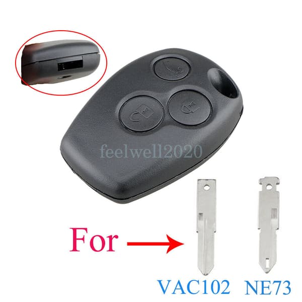 For Renault Clio Kangoo Trafic Twingo Laguna Vivaro 3 Button Key Fob Case Shell