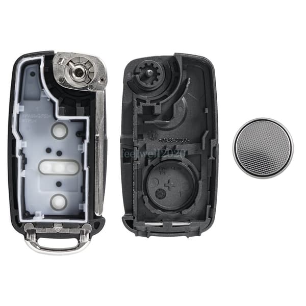 For VW Amarok Transporter Golf T5 T6 2 Button Remote Flip Key Fob Shell Case UK