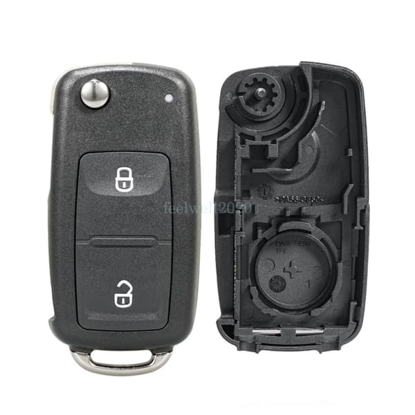 For VW Amarok Transporter Golf T5 T6 2 Button Remote Flip Key Fob Shell Case UK