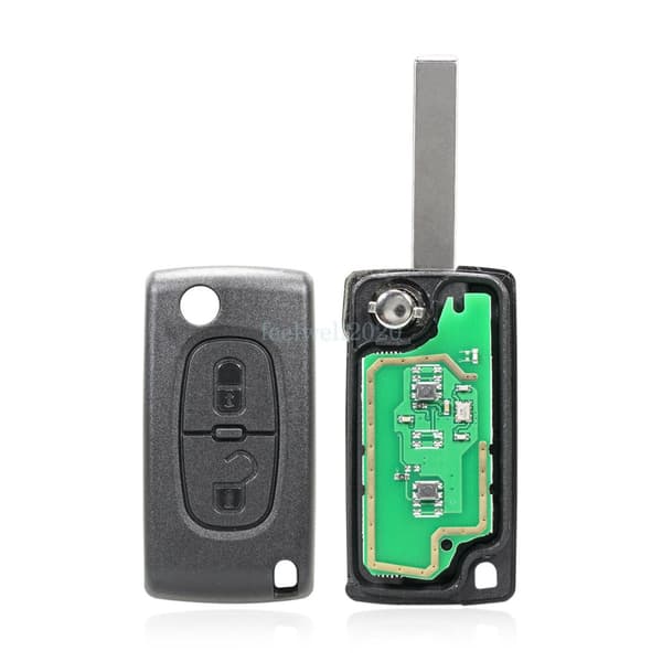 2 Button 433MHz Remote Key Fob for Peugeot 207 307 308 807 Expert ID46 Chip HU83