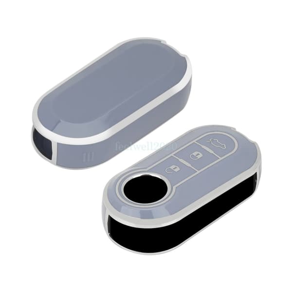 TPU Car Flip Key Case Cover Shell Fob For Fiat 500 Ducato Punto Peugeot Boxer