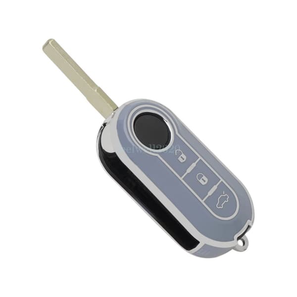 TPU Car Flip Key Case Cover Shell Fob For Fiat 500 Ducato Punto Peugeot Boxer