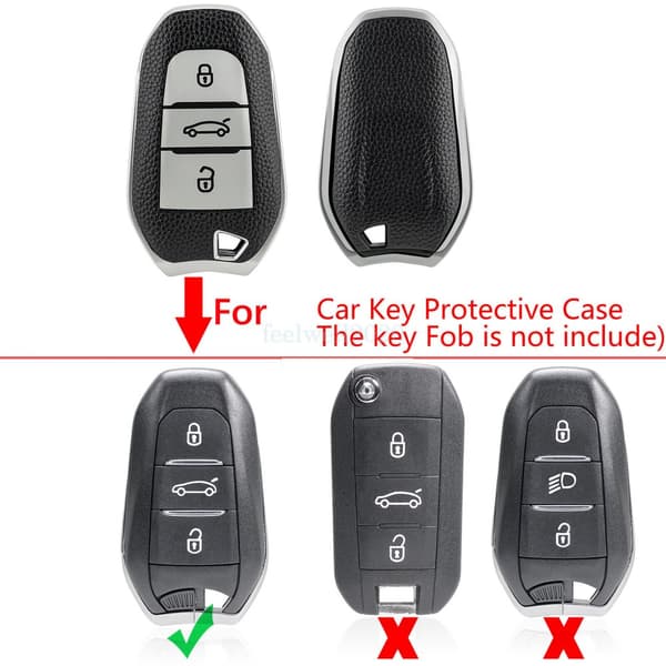 Key Cover Fob Case for Citroen C4 C4L C6 Peugeot 308 408 508 2008 3008 4008 5008