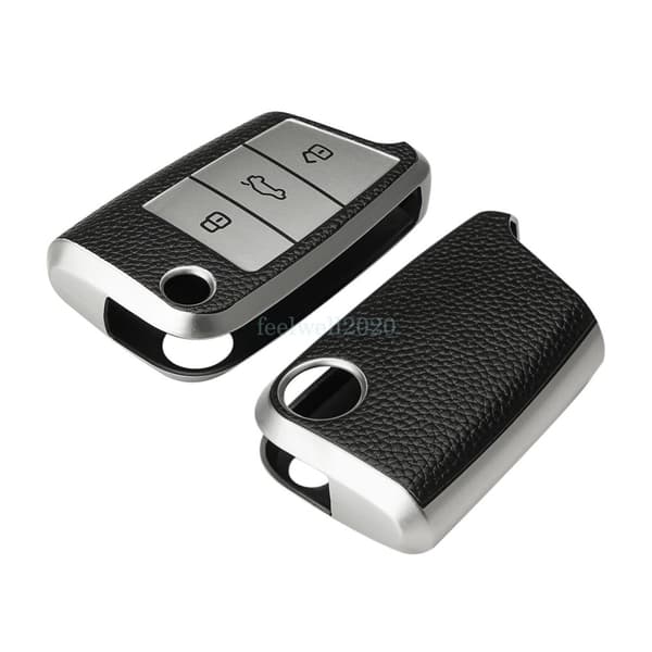 Flip TPU Key Case Cover For VW Polo Golf Tiguan SKODA SEAT Octavia Kodiaq Leon
