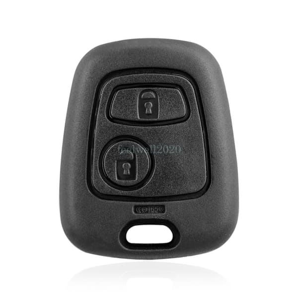 For Peugeot 206 2 Button Remote Key Fob Case Shell Cover + Battery Switches Kit