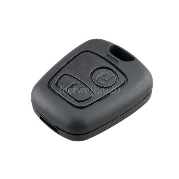 For Peugeot 206 2 Button Remote Key Fob Case Shell Cover + Battery Switches Kit