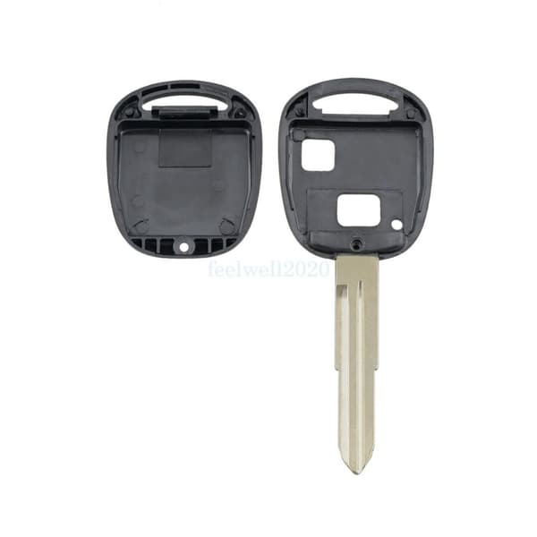 2 Button Key Case Pad Cover Blade For Toyota Yaris Corolla Tarago Camry Prado