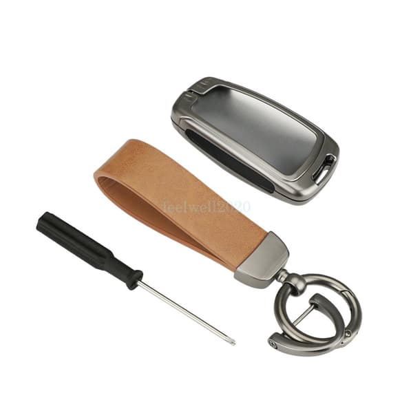 Zinc Alloy & Leather Key Fob Case Cover for BMW 1 2 3 4 5 6 7 Series X3 X4 F25