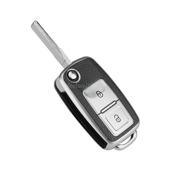 2 Button Car Flip Remote Key Cover Fob Case For VW MK4 Golf Bora Passat Polo Fox