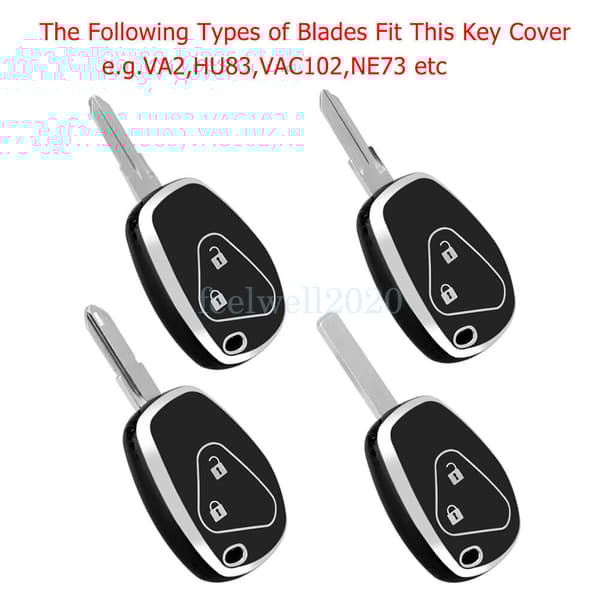 2 Button Car Remote Key Shell Cover For Renault Trafic Kangoo Clio Master Twingo