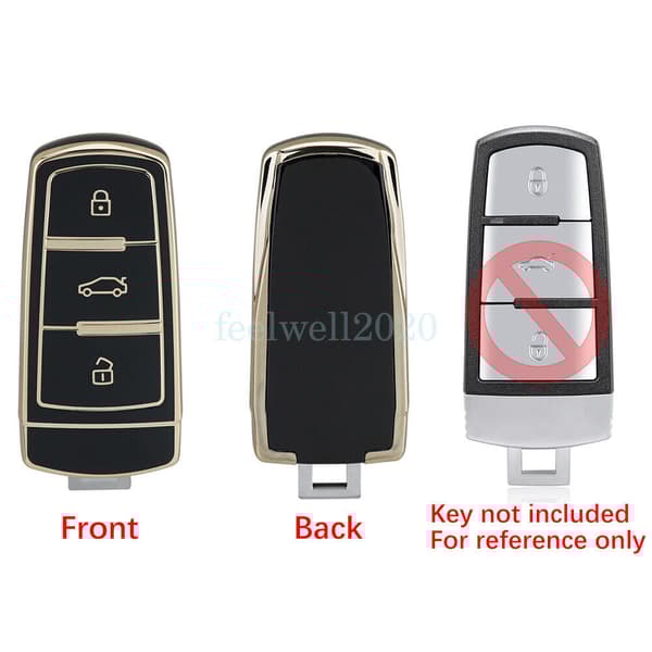 TPU 3 Button Remote Key Fob Cover Case for VW Volkswagen CC Passat B6 B7 3C