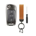 Miniatyrbilde 1 av 7: For Audi A3 S3 TT A4 S4 S6 Q7 Quattro 3 Button Remote Flip Key Fob Cover Shell