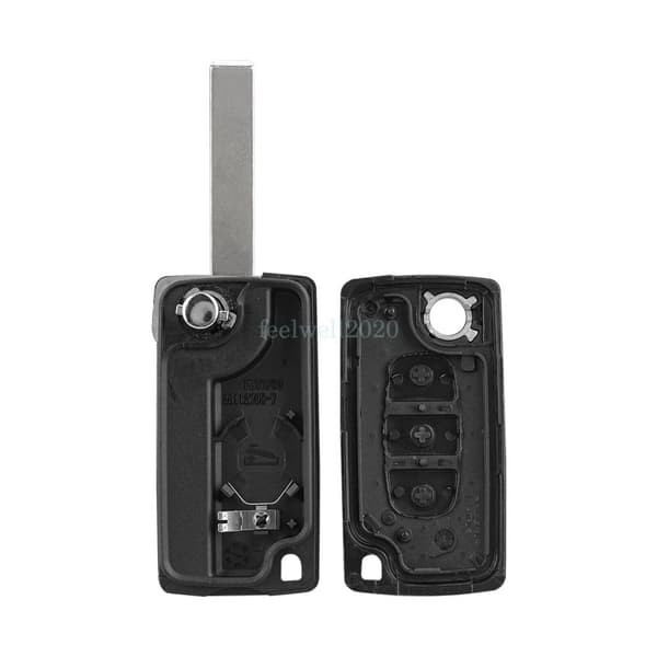 3 Button Flip Key Fob Case HU83 For Peugeot Partner Citroen Berlingo Dispatch